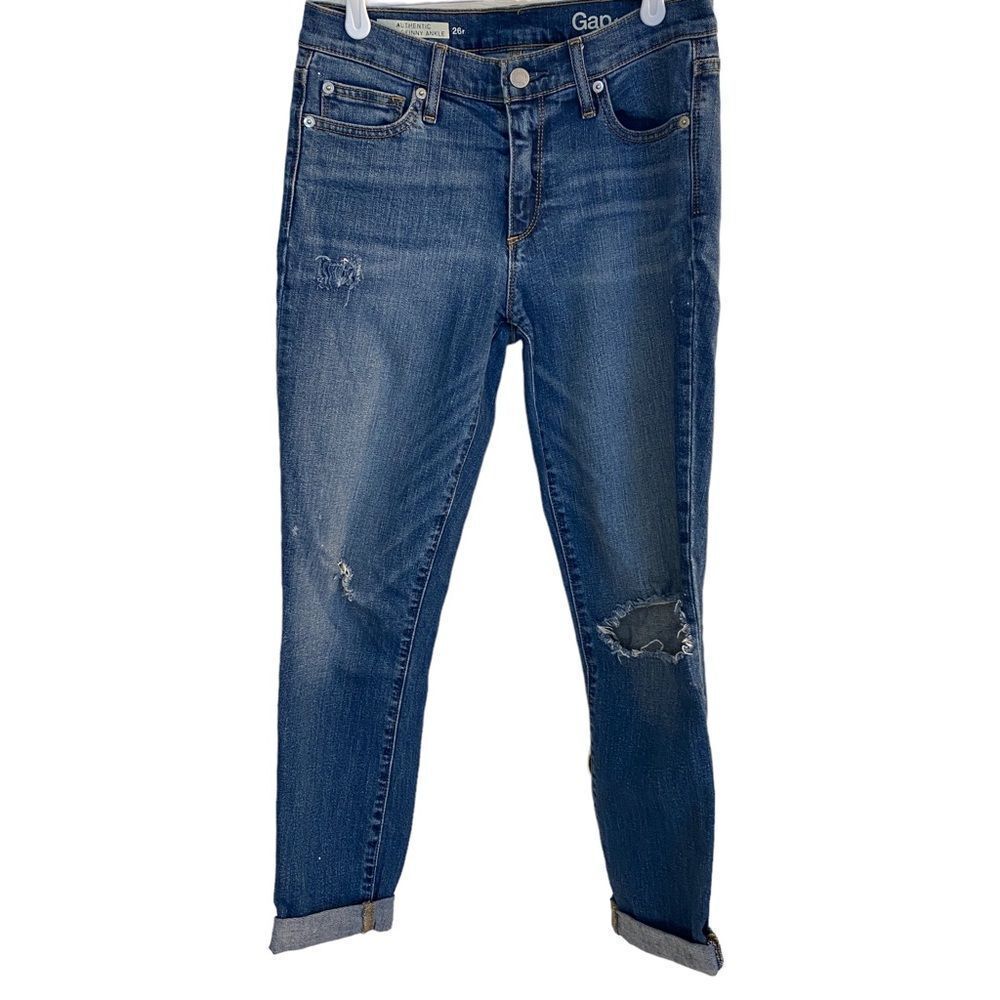 GAP 1969 Authentic True‎ Skinny Ankle Jeans Sz 26r